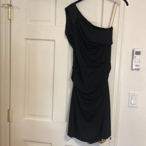 BNWT Halston Heritage One Shoulder Black dress!